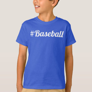Camiseta Hashtag de Beisebol Item Essencial para Fã Jovem