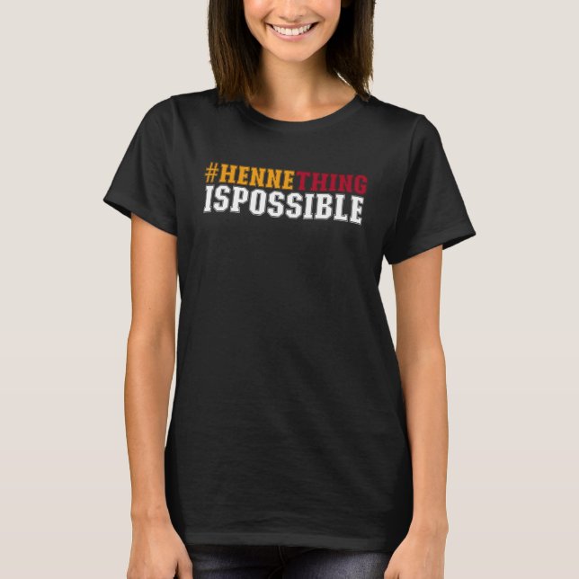 Camiseta Hashtag Hennethingispossible Kansas American Footb (Frente)