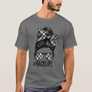 Camiseta Hashtag Race Lover Life Racer Óculos Mãe M