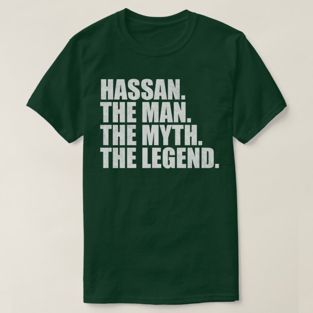 Camiseta HassanHassan Name Hassan é indicado (Frente do Design)