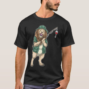 Camiseta Haste de pesca de pescador de leão Pesca