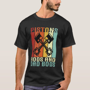 Camiseta Hastes de pistões e barrigas de papai mecânico eng