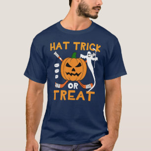 Camiseta Hat Trick ou Truque de Halloween de Hóquei
