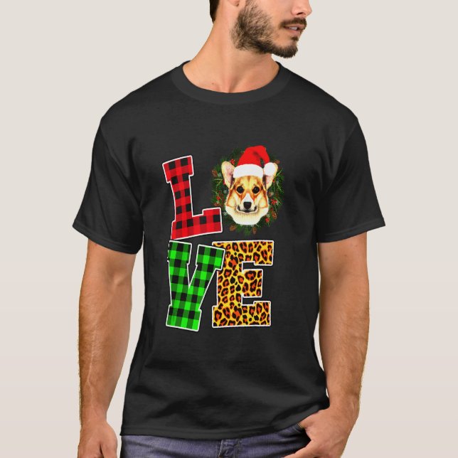 Camiseta Hat Xadrez Christmas Corgi (Frente)