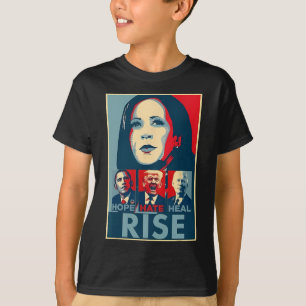 Camiseta Hate Heal Cresce Presidente Kamala Harris Campai