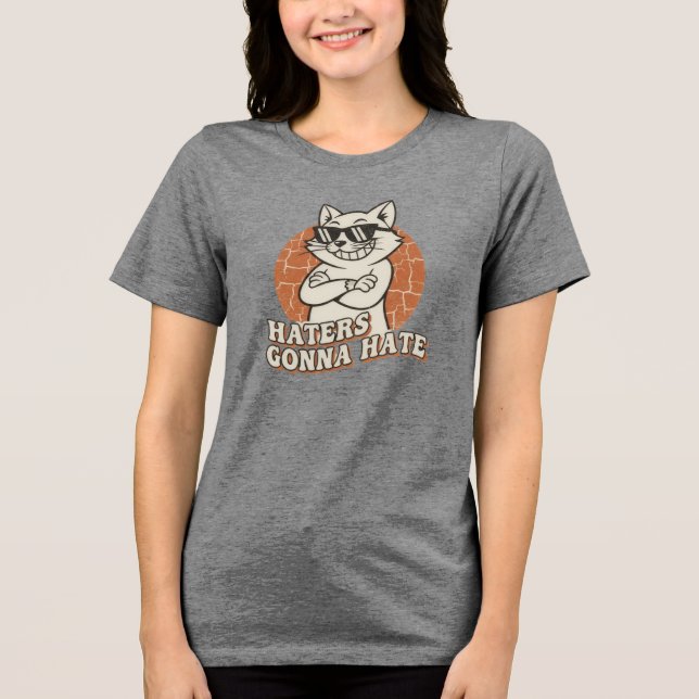 Camiseta "Haters Gonna Hate" Cool Cat (Frente)