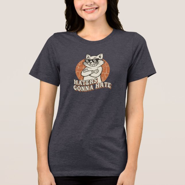 Camiseta "Haters Gonna Hate" Cool Cat (Frente)