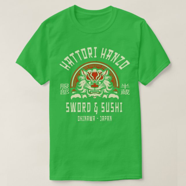 Camiseta Hattori Hanzo Sword E Sushi (Frente do Design)