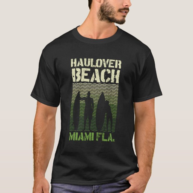 Camiseta Hau Beach Miami Florida Surf Spot Summer (Frente)