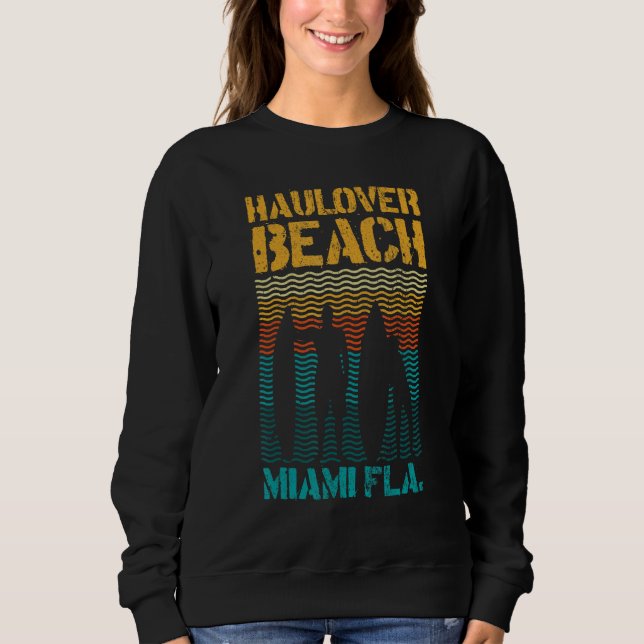 Camiseta Hau Beach Miami Florida Surf Spot Summer Souvenir  (Frente)