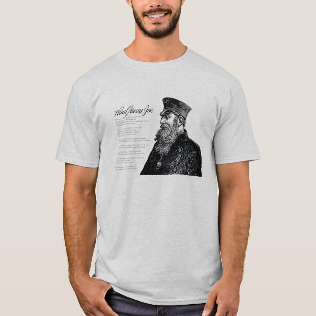Camiseta haul away joe sea shanty song with sea captain (Frente)