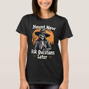 Camiseta Haunt agora questiona mais tarde o Dia do Horror