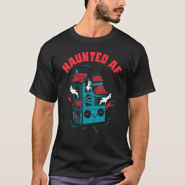 Camiseta Haunted House Halloween Spooky Season Scary Hunted (Frente)