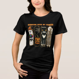 Camiseta Haunting With My Homies Funny Halloween Characters
