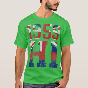 Camiseta Havaí 1959 HI Flag Estado Havaiano Retro Fade