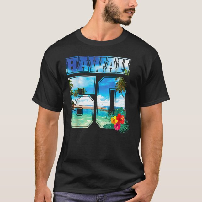 Camiseta Havaí 50th State Hawaii (Frente)
