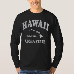 Camiseta Havaí Antigo cadeia de ilhas Havaiana estado Aloha