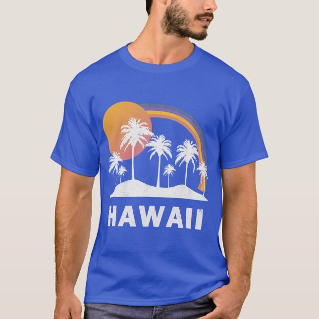 Camiseta Havaí Antigo Engraçado Amor Havaí (Frente)