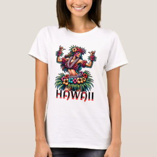 Camiseta Havaí Dançarino Hula Havaiano