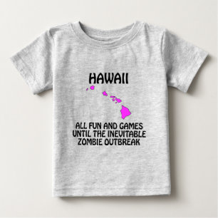 Camiseta Havaí - Diversão e Jogos Até o Surtos de Zumbi