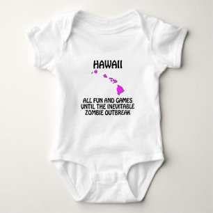 Camiseta Havaí - Diversão e Jogos Até o Surtos de Zumbis