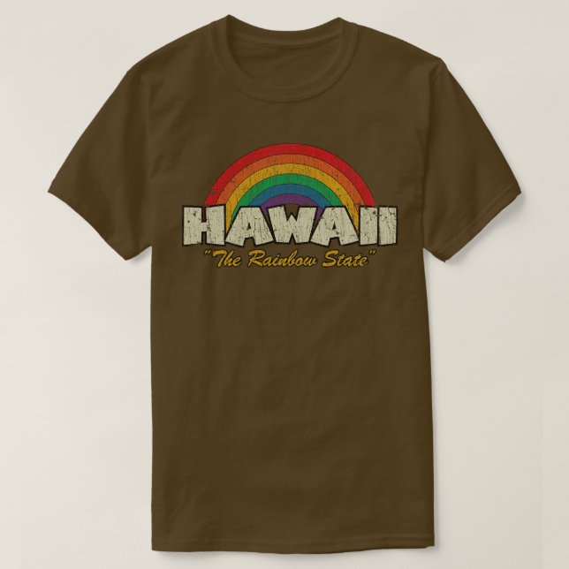 Camiseta Havaí Estado Arco-Íris 1986 (Frente do Design)