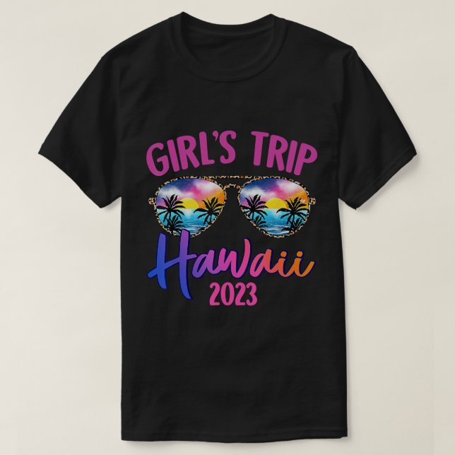 Camiseta Havaí Havaí 2023 Girls Trip Sunglass Summer (Frente do Design)