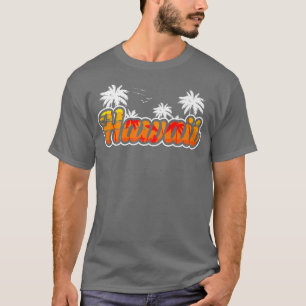 Camiseta Havaí Palmeira Árvore Aloha Praia Oceano Ilha Viaj