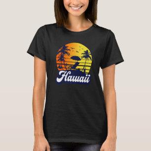 Camiseta Havaí Praia do Pôr do Sol Havaiano Retro Premium