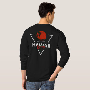 Camiseta Havaí Surf Vintage Pôr do Sol Praia Tropical