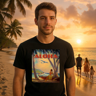Camiseta Havaí Tropical Vintage Aloha
