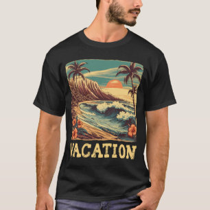 Camiseta Havaí Vacina Surfer Vintage Beach Retro Aloha S