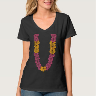 Camiseta Havaiana Flower Chain Hibiscus Summer Vacation Lei