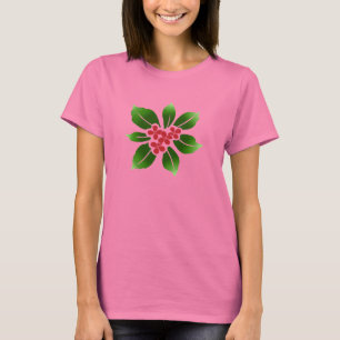 Camiseta Havaiana Holly Mele Kalikimaka Vermelho de Natal