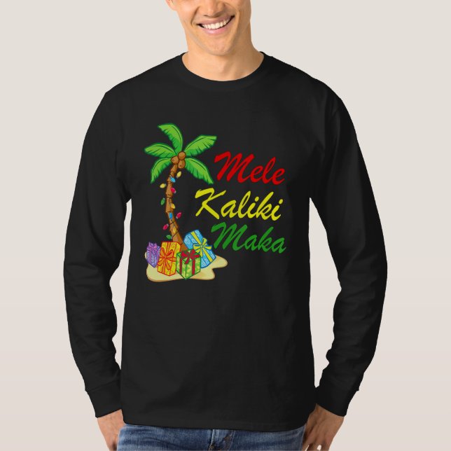 Camiseta Havaiana Mele Kalikimaka Família de Festas de Nata (Frente)