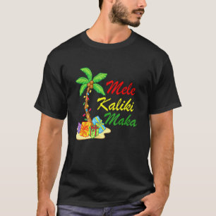 Camiseta Havaiana Mele Kalikimaka Família de Festas de Nata