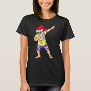 Camiseta Havaiano Dabbing Papai noel Natal Em 1º De Julho