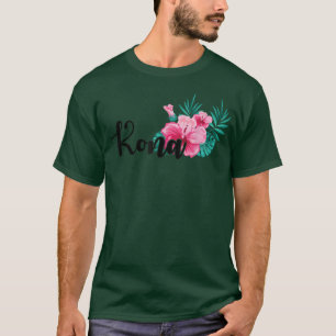 Camiseta Havaiano  Homens Mulheres Kona Havaí Flor de Hibis