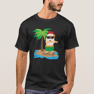 Camiseta Havaiano Hula Dançando Papai Noel no Natal
