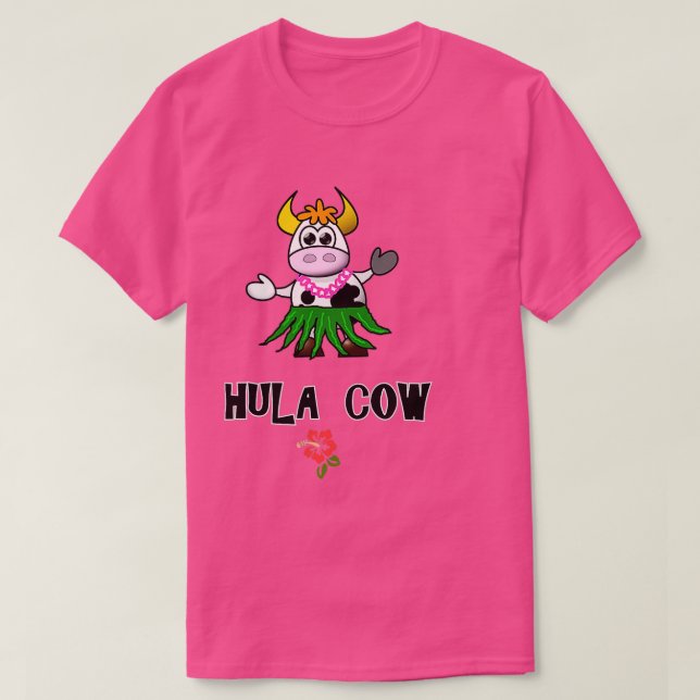 Camiseta Havaiano Hula Dançando Vaca Engraçado Dotado Dk (Frente do Design)
