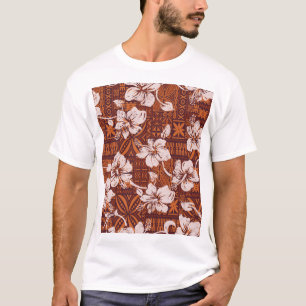 Camiseta Havaiano Tribal: Folheto de Hibiscus