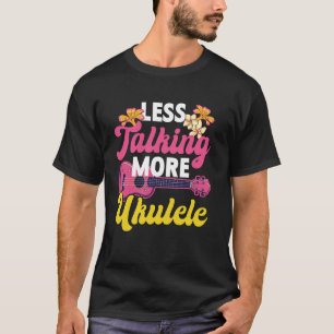 Camiseta Havaiano Ukulele Uke Menos Falando Mais Ukulele