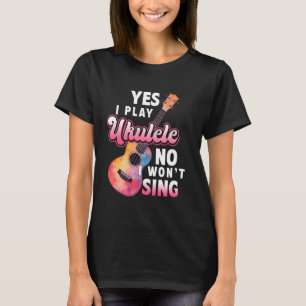 Camiseta Havaiano Ukulele Uke Sim Eu Toco Ukulele Não Eu Nã