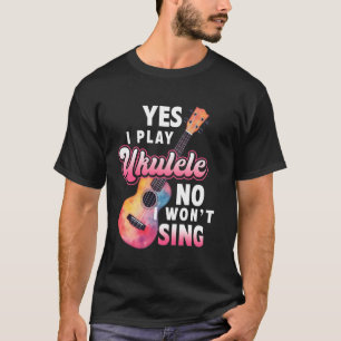 Camiseta Havaiano Ukulele Uke Sim Eu Toco Ukulele Não Eu Nã