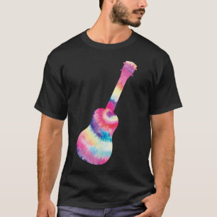 Camiseta Havaiano Ukulele Uke Tie Dye Ukulele Watercolor