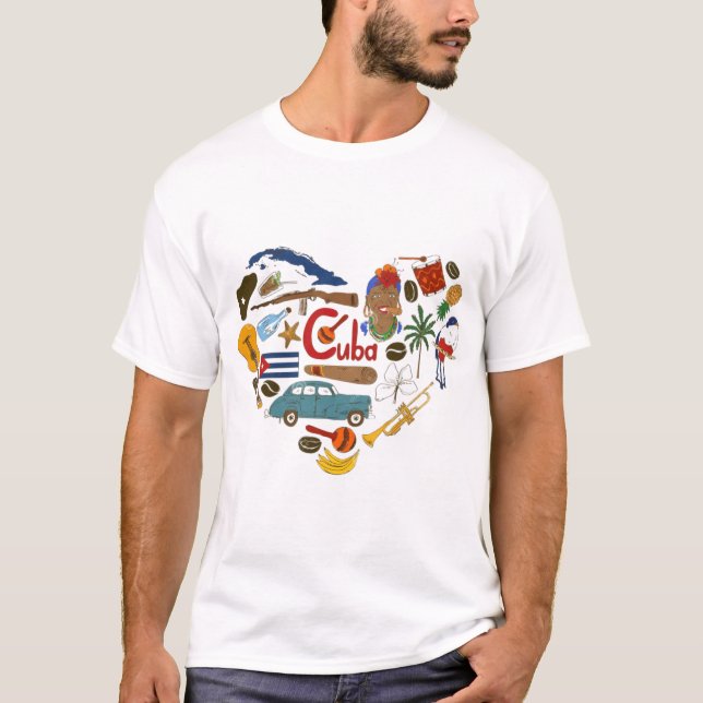 Camiseta Havana Cuba em Meu Coração (Frente)