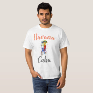 Camiseta havana cuba, papagaio