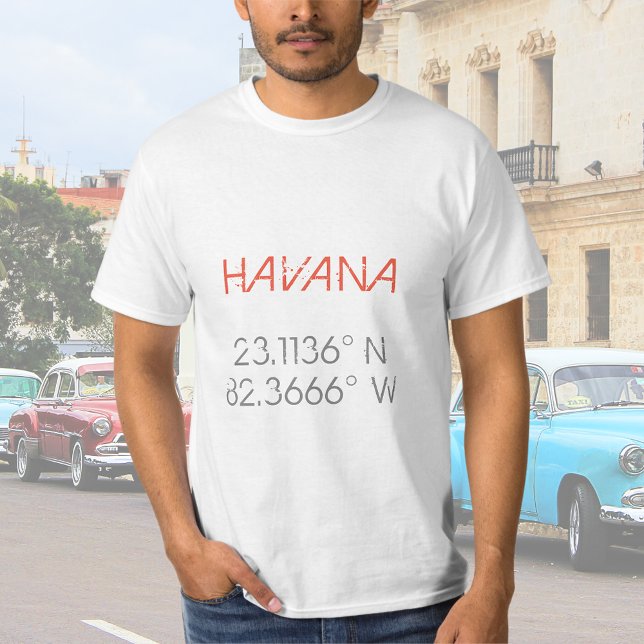 Camiseta Havana Longitude Latitude (Criador carregado)