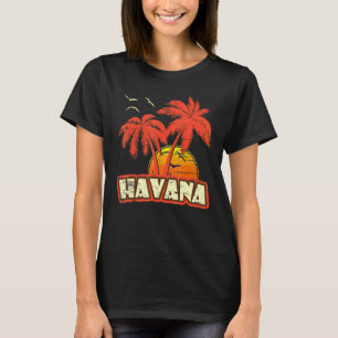 Camiseta Havana Summer Palm Trees 80s Beach Sunset