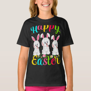 Camiseta Havanês Cão Páscoa De Ovo Bunny Havanese Happy Eas
